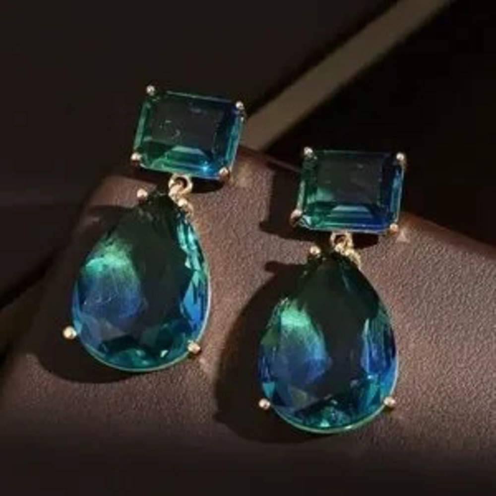 Luxury Trendy Water Drop Earrings For Women Girls Zirconia Crystal